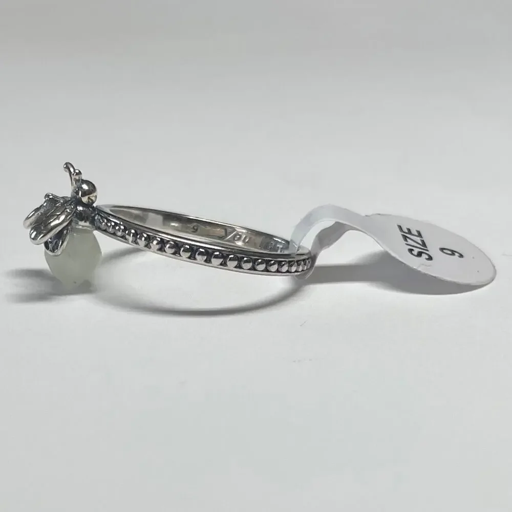 Glow In The Dark You Light Up My Life Stainless Steel Firefly Ring ~ Size 9